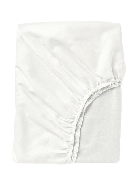 Cotton Fitted Sheet King Size, Soft & Smooth Luxury Hotel Sheets, Secure-Fit Elastic, Deep Pocket Fitted Sheet - White