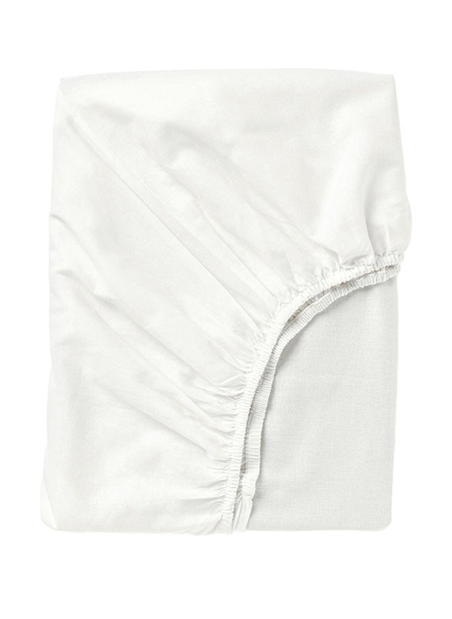 Generic Cotton Fitted Sheet King Size, Soft & Smooth Luxury Hotel Sheets, Secure-Fit Elastic, Deep Pocket Fitted Sheet - White  - Image 1