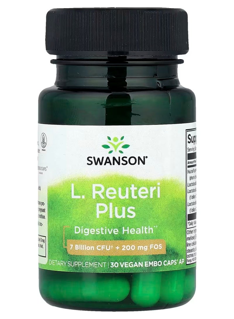 SWANSON L. Reuteri Plus, 30 Vegan EMBO Caps® AP - Image 1