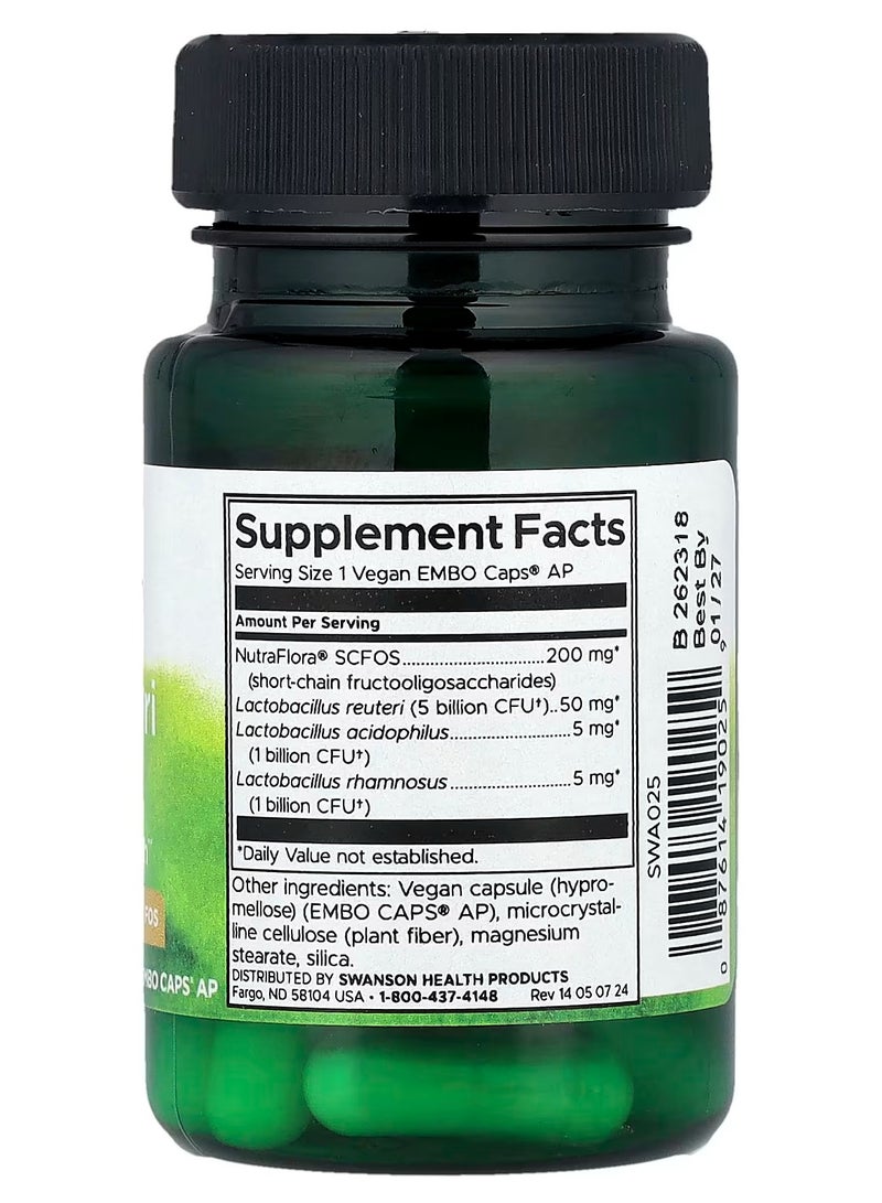 SWANSON L. Reuteri Plus, 30 Vegan EMBO Caps® AP - Image 2