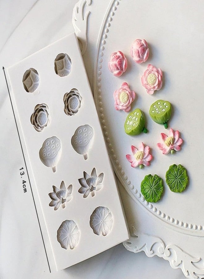 LEGACYCART Rose Peony Daisy Pods Flower Silicone Candle Mould for Candle Making Aromatherapy Lotus Candle Mini Wax Melts Home Decorations 3D Different Size Flower Polymer Clay Resin Gum Paste Sugar Craft (PACK OF 5) - Image 4