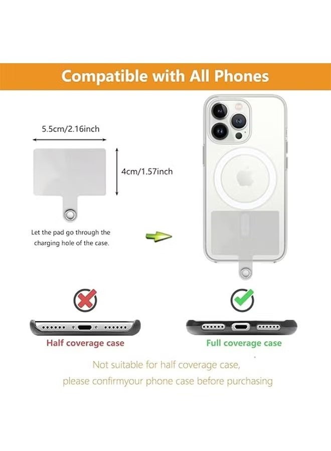 2Pcs Pearl & Beaded Phone Crossbody Lanyard with Wrist Strap,Universal Cell Phone Lanyard and Crossbody Phone Strap for Women,Chain,Includes 1 Tether Tab,for Most Phones, Bags,and Purses - Image 5