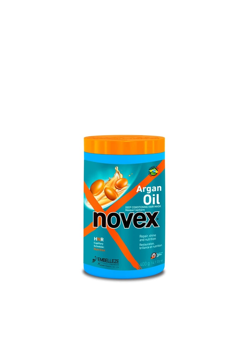 NOVEX - NOVEX Argan Oil Deep Conditioning Hair Mask 14 oz - Prevents & Repairs Split Ends - Image 1