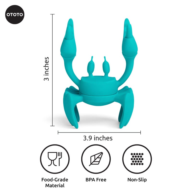 OTOTO Aqua the Crab Silicone Utensil Rest - Silicone Spoon Rest for Stove Top - BPA-Free, Heat-Resistant Kitchen and Grill Utensil Holder - Non-Slip Spoon Holder Stove Organiser and Steam Releaser - Image 2