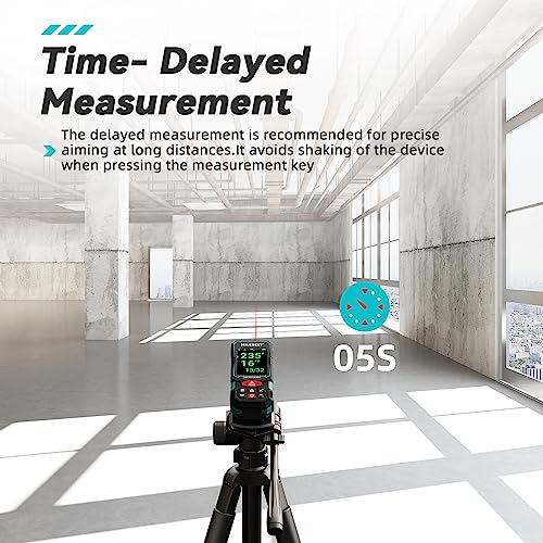 MILESEEY Laser Measurement Tool, MiLESEEY 330Ft Multifunctional Laser Measure with 2.4" Color Backlit Display, Rechargeable Laser Distance Meter with Angle Sensor, m/cm/mm/in/ft+in Measurement Unit - Image 4