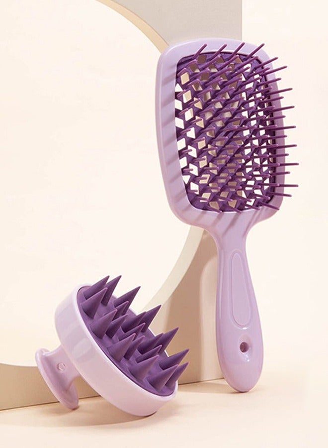 Loquat Spray bottle, silicone hair wash brush, hair comb, hair dye bottle, ladies' special scalp massage comb 4-piece set - Image 3