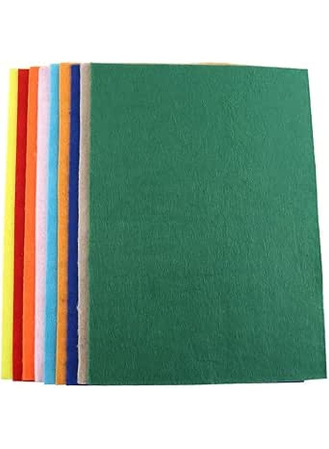 الحرف اليدوية غير المنسوجة ألواح القماش المحشوة 20x30 سم ألوان متنوعة خياطة DIY 10 قطع - Image 1