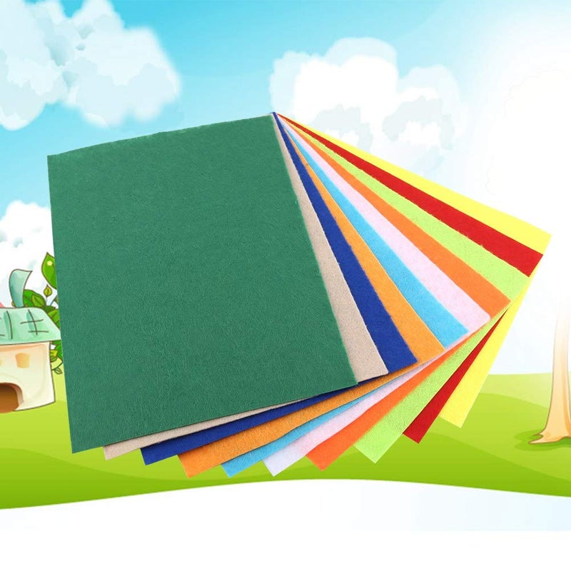 الحرف اليدوية غير المنسوجة ألواح القماش المحشوة 20x30 سم ألوان متنوعة خياطة DIY 10 قطع - Image 5