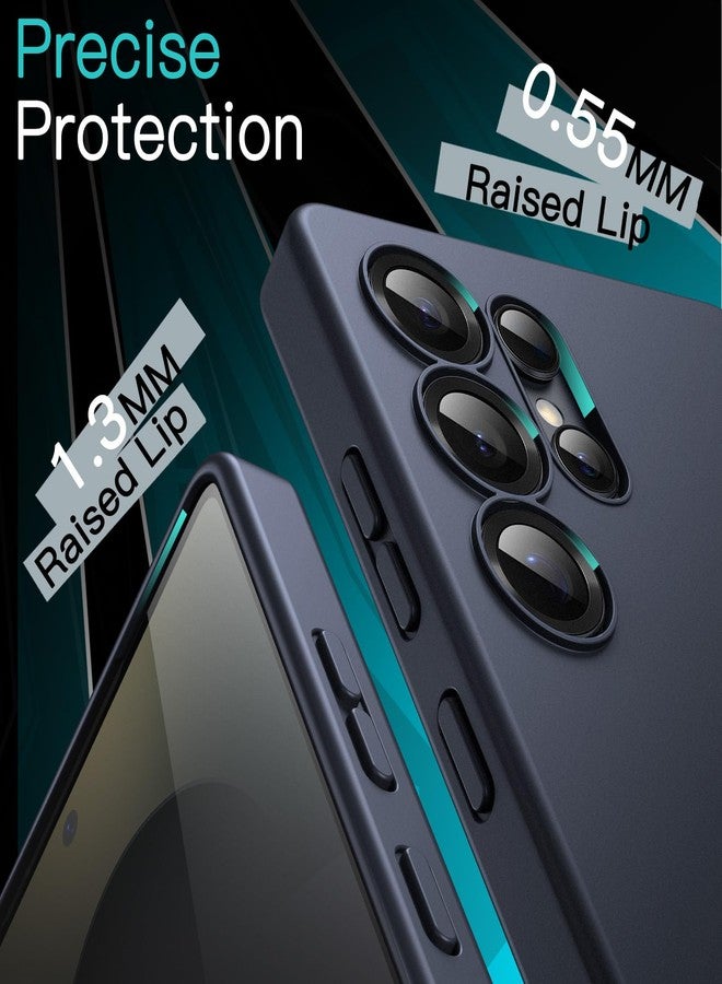 JETech Slim Fit Case for Samsung Galaxy S25 Ultra 5G, Camera Lens Full Protection, Soft TPU Thin Protective Phone Cover with Matte Finish, Shockproof (Dark Blue) - Image 5