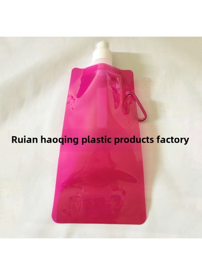 Large Quantity Portable Folding Water Bag Water Storage Bag Transparent Folding Water Bag Large Favorably-Color:Purple-Capacity:101m1-500ml  - Image 1