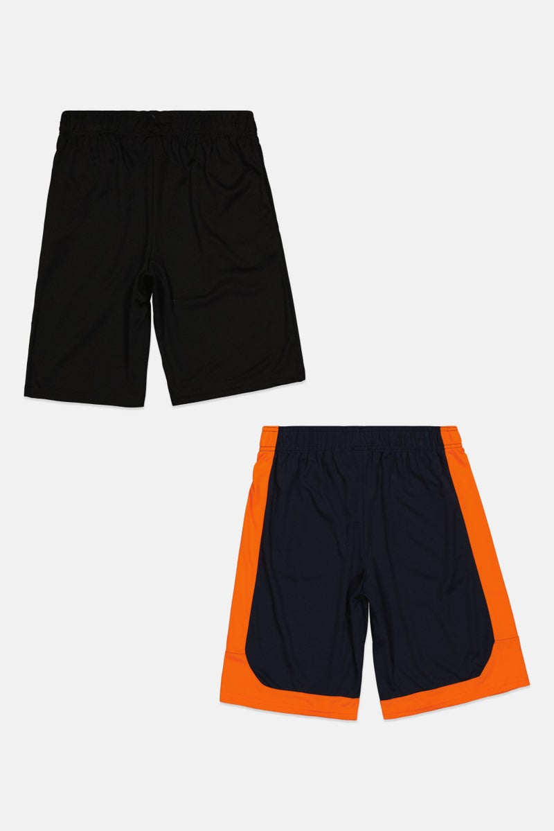 Body Glove Kids Boy 2 Pcs Training Shorts, Black  - Image 2