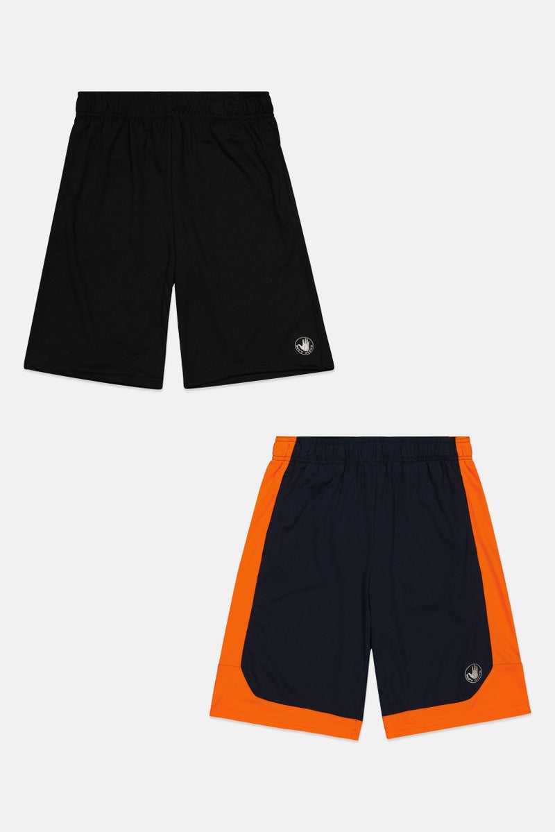 Body Glove Kids Boy 2 Pcs Training Shorts, Black  - Image 1