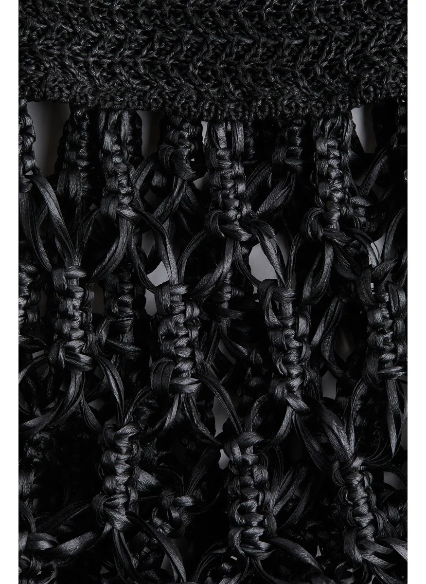 اتش اند ام Fringed Crochet-Look Skirt