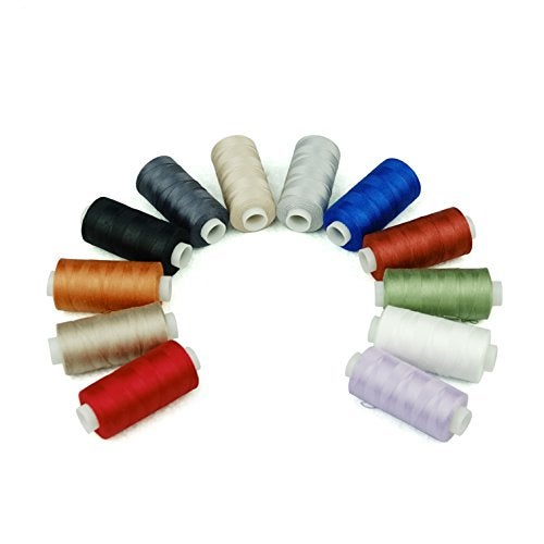 Simthread 12 Multi Colors All Purposes Cotton Quilting Thread 50s/3 Thread for Piecing Sewing etc - 550 Yards Each 12C01 - Image 2