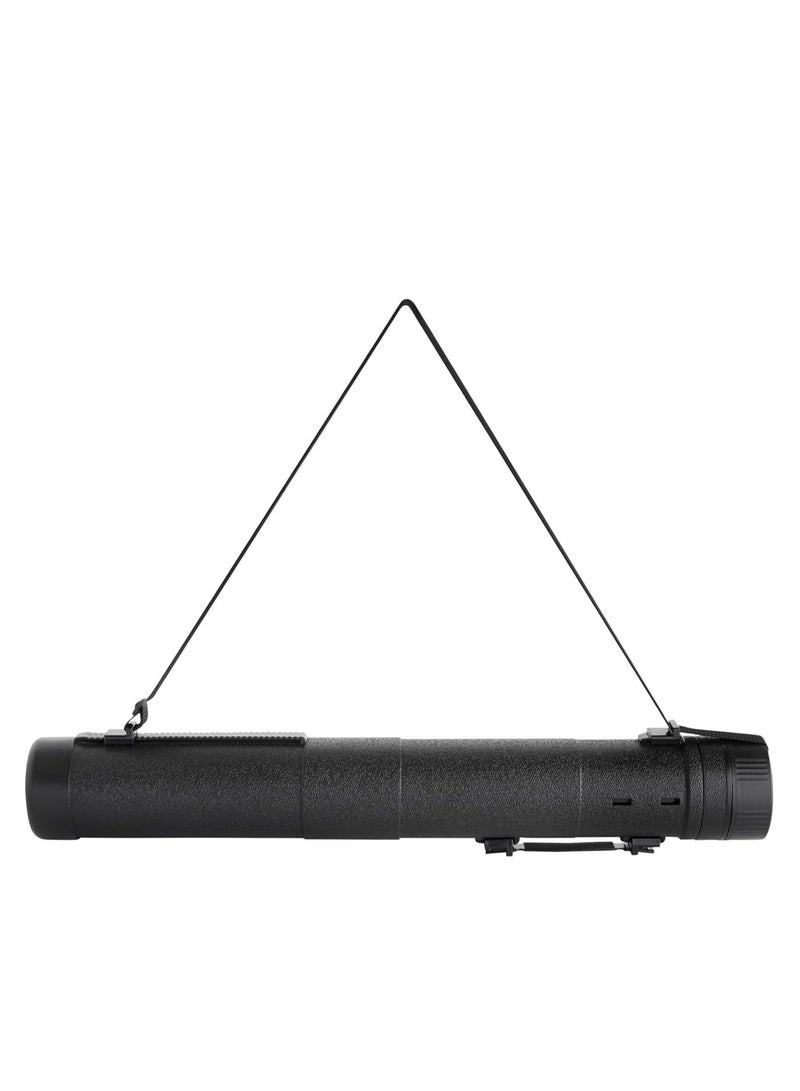 Juvale Juvale Poster Tube with Strap, Black Expandable Storage Tube, Holder, Container for Posters, Blueprints, Artwork, Map (30 to 49 Inches) - Image 1