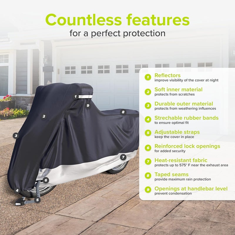 VELMIA Motorcycle Cover - Heat Resistant and Waterproof - Image 3