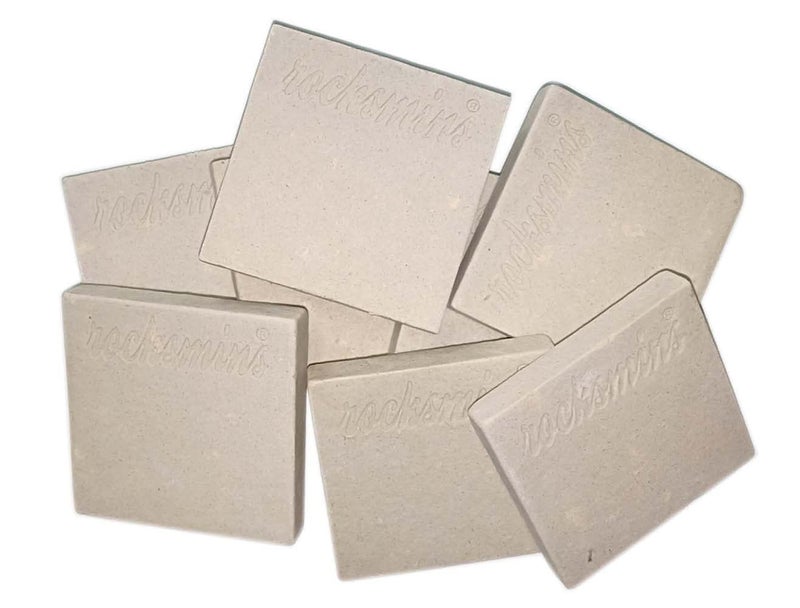 Rocksmins لوحة خطية للمعادن لاختبار الخطوط واختبار صلابة موهس 10 قطع بيضاء للأطفال - Image 1