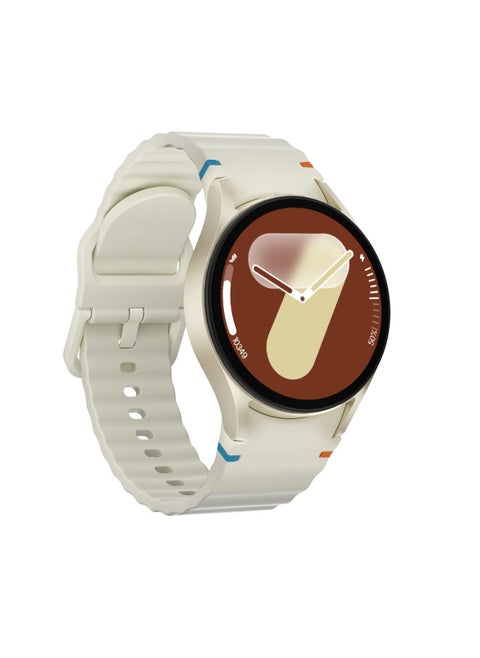 HD Watch7 Mini Smart Watch Bluetooth Call Heart Rate Monitoring Navigation AMOLED Round Screen Foreign Trade-Color:Titanium Gold + Starlight Color Watch Strap [exclusively Foreign Trade]