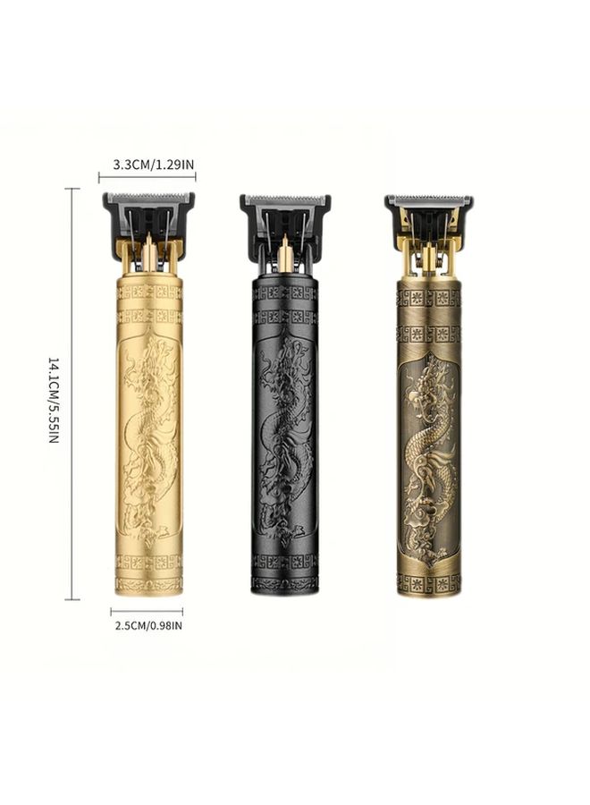 Golden Mens Cordless Electric Hair Clipper Trimmer Styling Tool With 4 Combs Brush Gift - Image 4