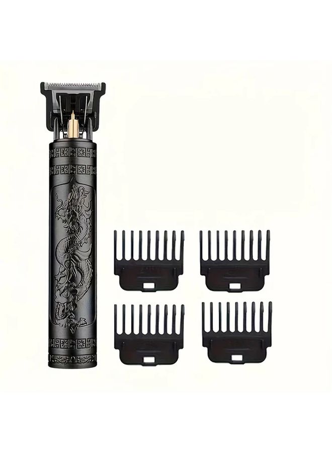 Golden Mens Cordless Electric Hair Clipper Trimmer Styling Tool With 4 Combs Brush Gift - Image 5