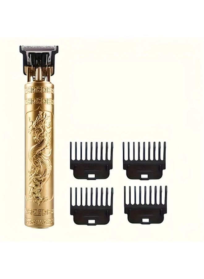 Golden Mens Cordless Electric Hair Clipper Trimmer Styling Tool With 4 Combs Brush Gift - Image 3