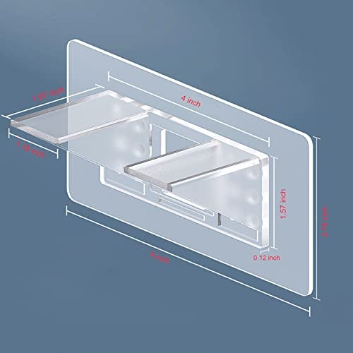 Ourart 6 Pieces Large Size Adhesive Shelf Bracket, Double Row Thickened and Reinforced Design Shelf Support Pegs for Shelves Kitchen Cabinet Book Closet - Image 2