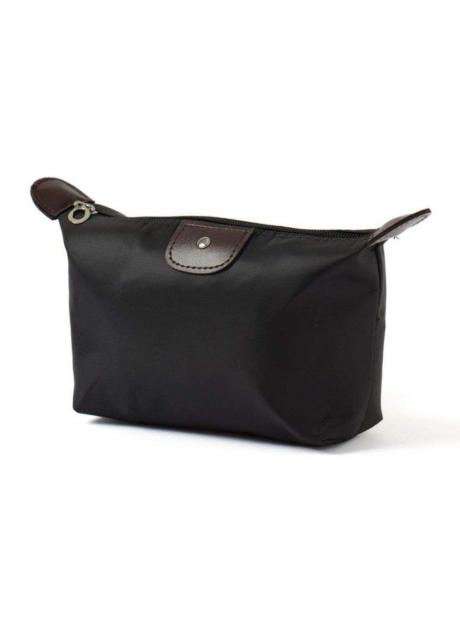 THE QUIRK BOX Travel Pouch Toiletry Bag Cosmetic Pouch Travel Organizer Travel Kit Plain Black Set Of 2 - Image 2