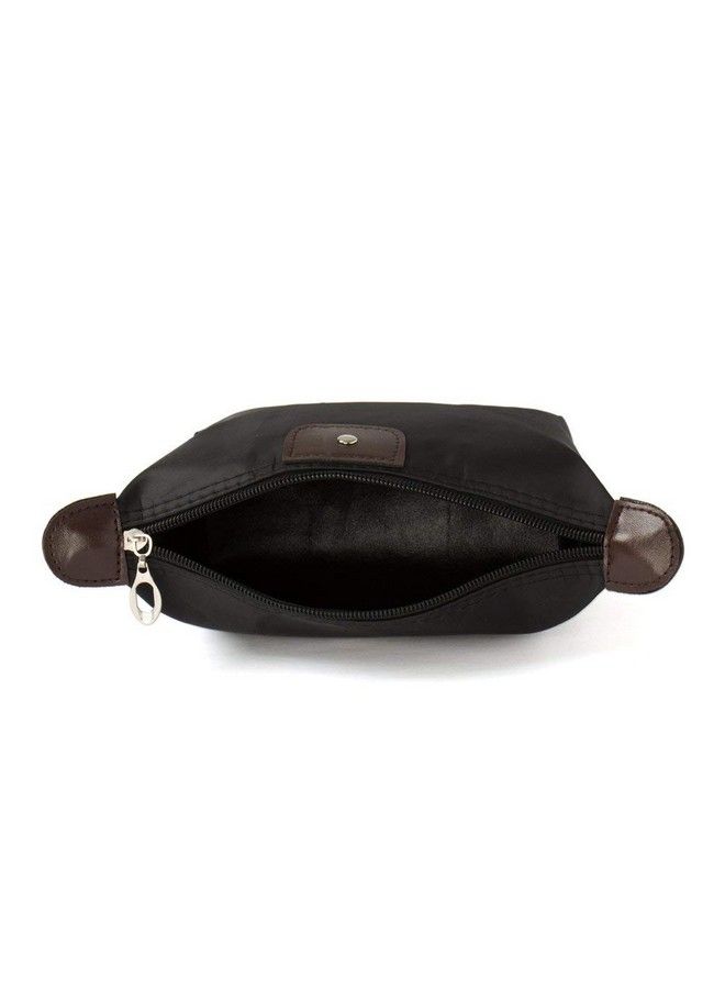 THE QUIRK BOX Travel Pouch Toiletry Bag Cosmetic Pouch Travel Organizer Travel Kit Plain Black Set Of 2 - Image 5