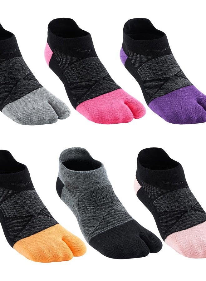 Fasot Women Tabi Socks No Show Split Toe for Sandal Flip Flop Ninja Japan Cotton 6 Pack - Image 1