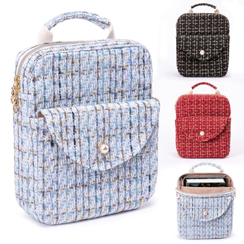APLUFINE Tweed Book Sleeve with Zipper Elegant Zipper Book Pouch Book Sleeve for Book Lovers Book Protector Bag Book Bag for Women Book Carrying Case for Book Accessories Study Suppliers - Image 1
