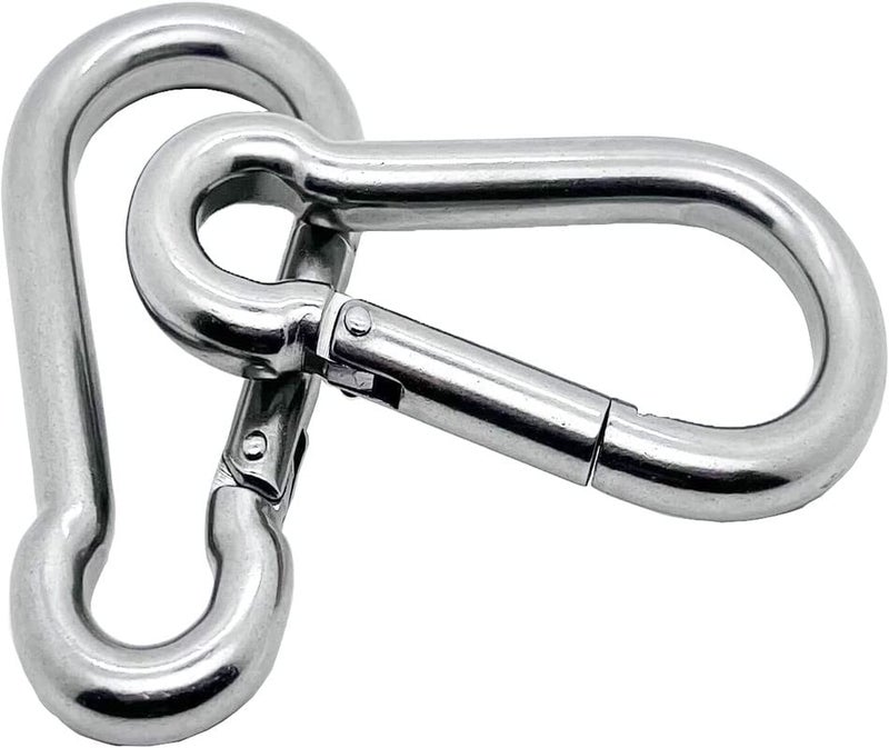 DIY Crafts 2x Pcs, M2, Carabiner Clip Spring-Snap Hook M2-M10 Heavy Duty Carabiner Clips for Keys Swing Set Camping Fishing Hiki(2x Pcs, M2) - Image 4