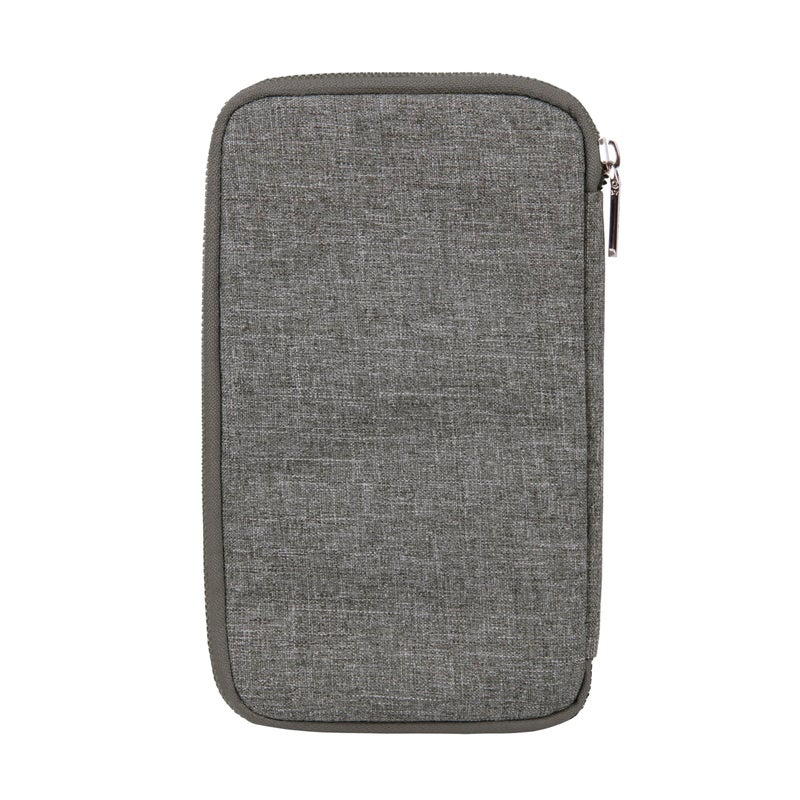 Travelon Travelon RFID Blocking Family Passport Zip Wallet, Gray Heather, 4.75" x 8.25" x 0.75"  - Image 4