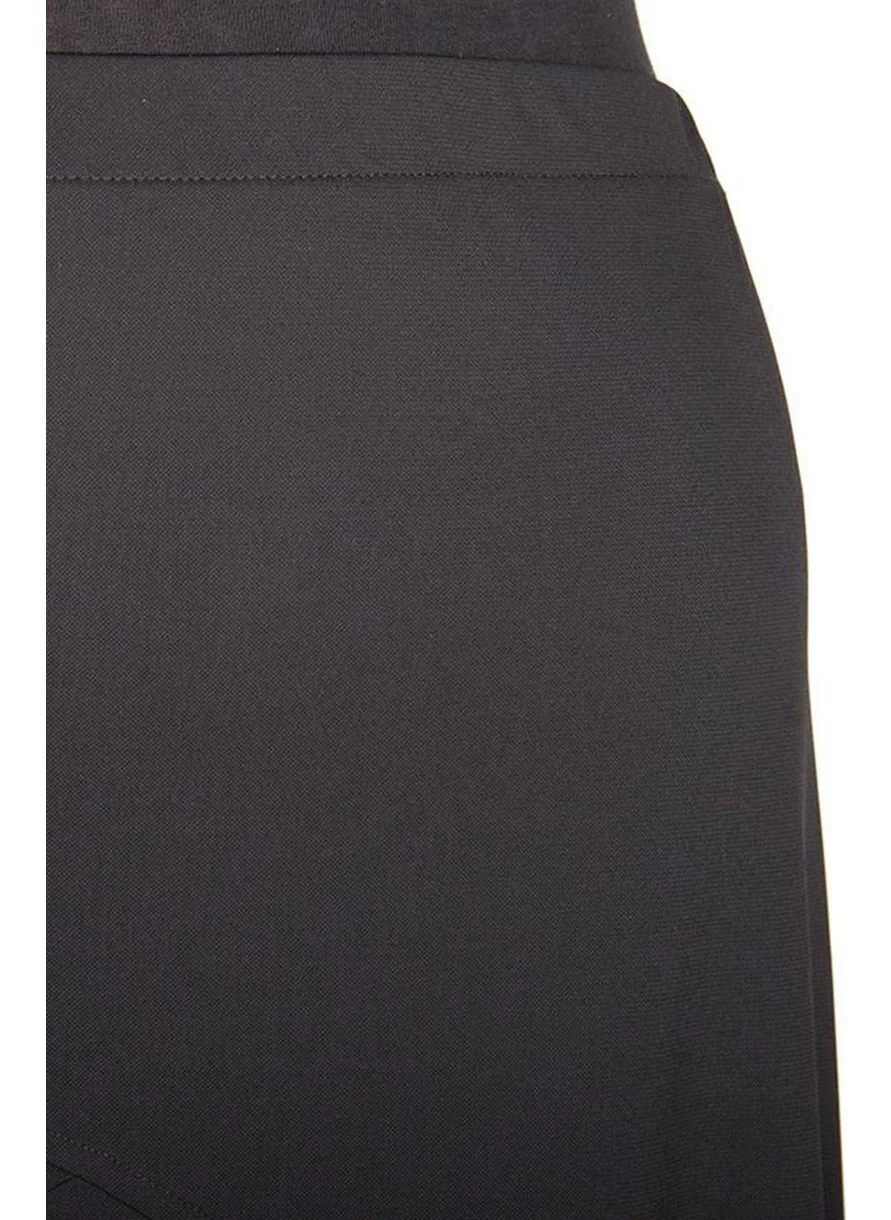 Hesna , Rana Cross Model Black Crepe Skirt