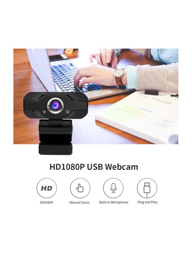 نيتاك كاميرا ويب بمنفذ USB مع ميكروفون أسود - Image 5