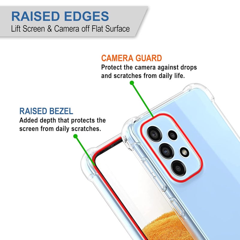 Cedo Samsung Galaxy A13 (4G)/ A23 (4G)/ A32 (5G) / M32 (5G) Bumper Case | Soft Jel Flexible Thin Full Protection Shock Proof Clear TPU Back Case Cover for Samsung Galaxy A13 (Transparent) - Image 2