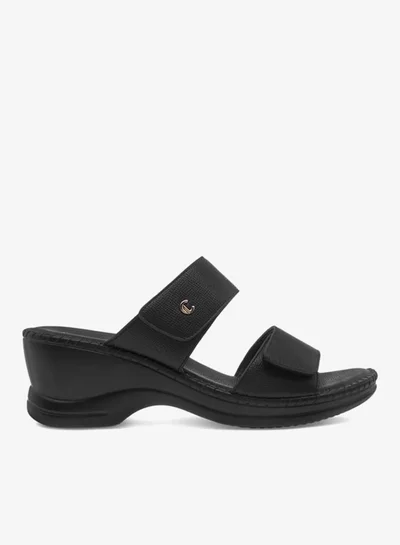 Le Confort Women Textured Slip-On Sandals with Wedge Heels