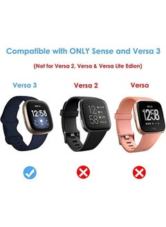 KASTWAVE Smart Watch Protective Case Screen Protector Case Compatible With For Fitbit Sense And Versa 3 Soft Tpu Plated Bumper Full Cover Protective Cases For Sense Smartwatch 4 Pack  - Image 2