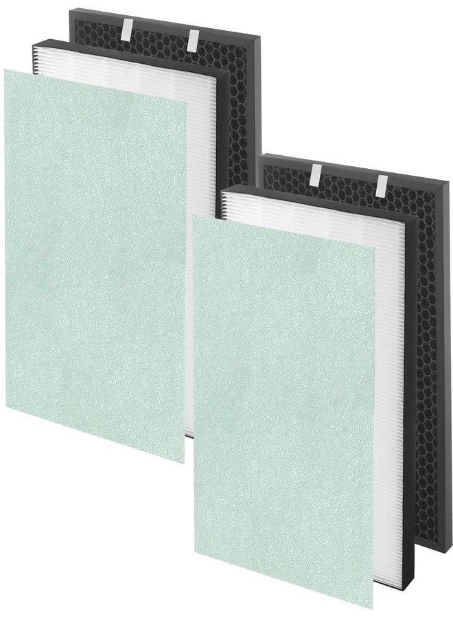 Mixzeny 2 Set Air400 True HEPA Replacement Filter Set Compatible with Bissell Air400 Air Cleaner Purifier, 2521 True HEPA Filters and Pre-Filters, 2520 Activated Carbon Filters, Part No# 2521, 2520 - Image 1