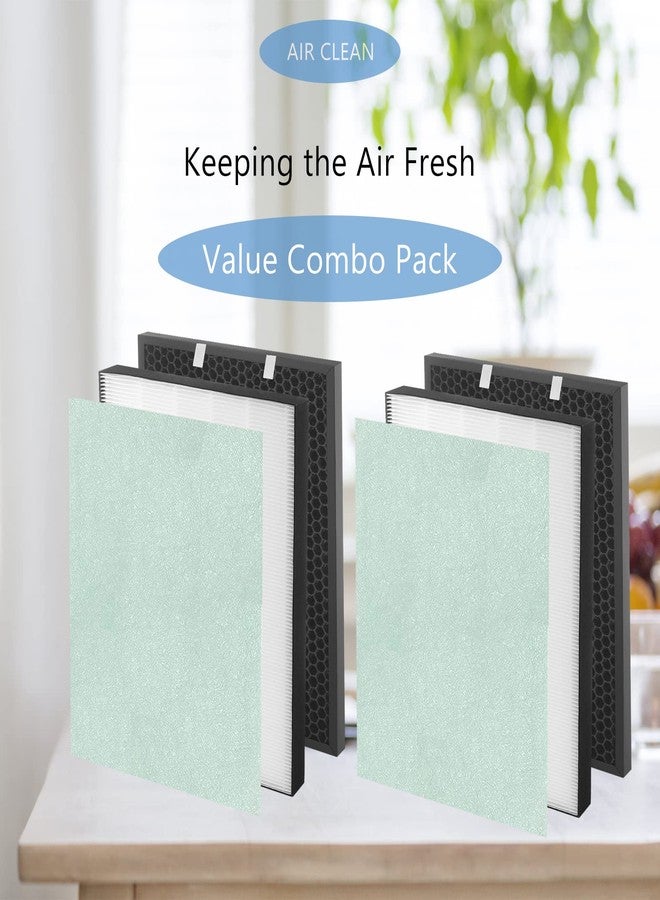 Mixzeny 2 Set Air400 True HEPA Replacement Filter Set Compatible with Bissell Air400 Air Cleaner Purifier, 2521 True HEPA Filters and Pre-Filters, 2520 Activated Carbon Filters, Part No# 2521, 2520 - Image 5
