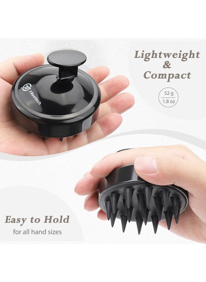 FReatech 2-Pack Hair Scalp Massager Shampoo Brush, Scalp Scrubber with Silicone Bristles for Scalp Scrub, Head Massage and Hair Growth, Shower Hair Massager Scalp Exfoliator for Dandruff  - Image 2