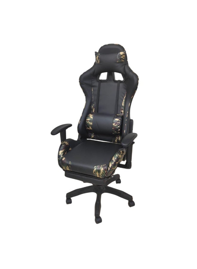 FURALUX Ergonomic Gaming Chair with Retractable Footrest – High Back Reclining Racing Style Gamer Chair with Adjustable Lumbar Support, Headrest & Height Control - Image 1