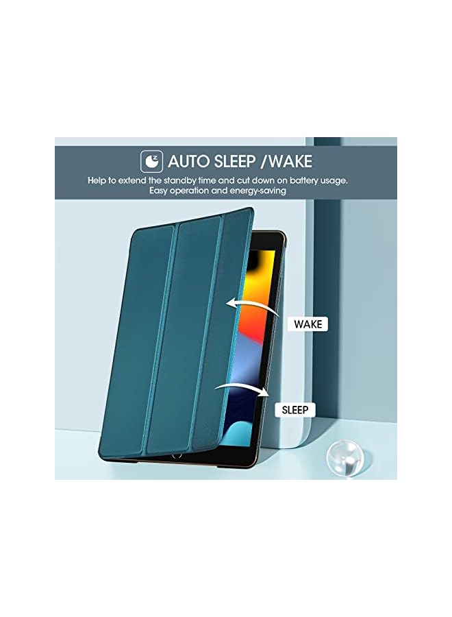 Procases Ipad 10.2 Case 2021 9Th Gen/ 2020 8Th 2019 7Th Gen, Slim Stand Hard Back Shell Protective Smart Cover For Inch 9/8/7 -Teal - Image 2