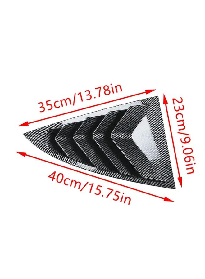 Gloss Black Carbon Fiber Rear Window Louver Cover Trim For Model 3 2024 - Image 2