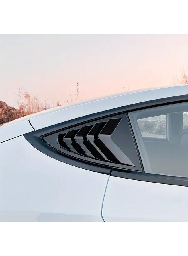 Gloss Black Carbon Fiber Rear Window Louver Cover Trim For Model 3 2024 - Image 5