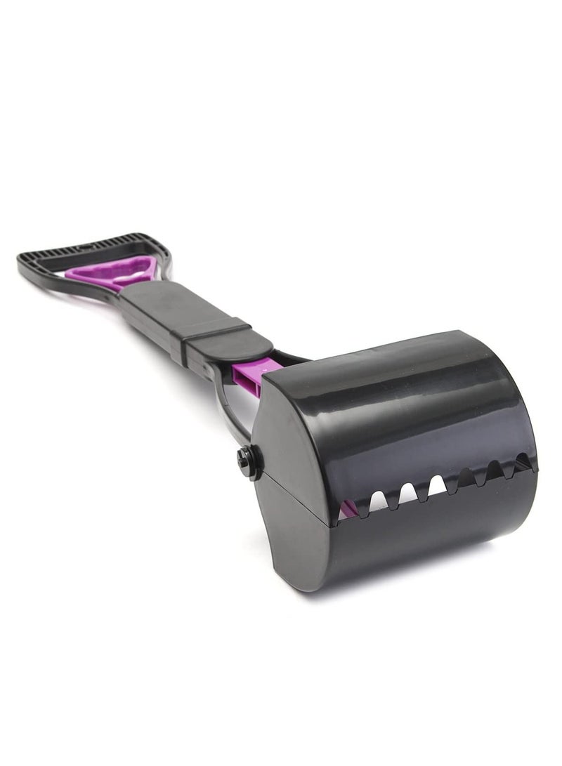 1 قطعة من الحيوانات الأليفة البراز مجرفة مقبض طويل الصلبة مشرشف مثل سن المنشار الكلب مع مقبض طويل الكلب مع مجرفة - Image 4