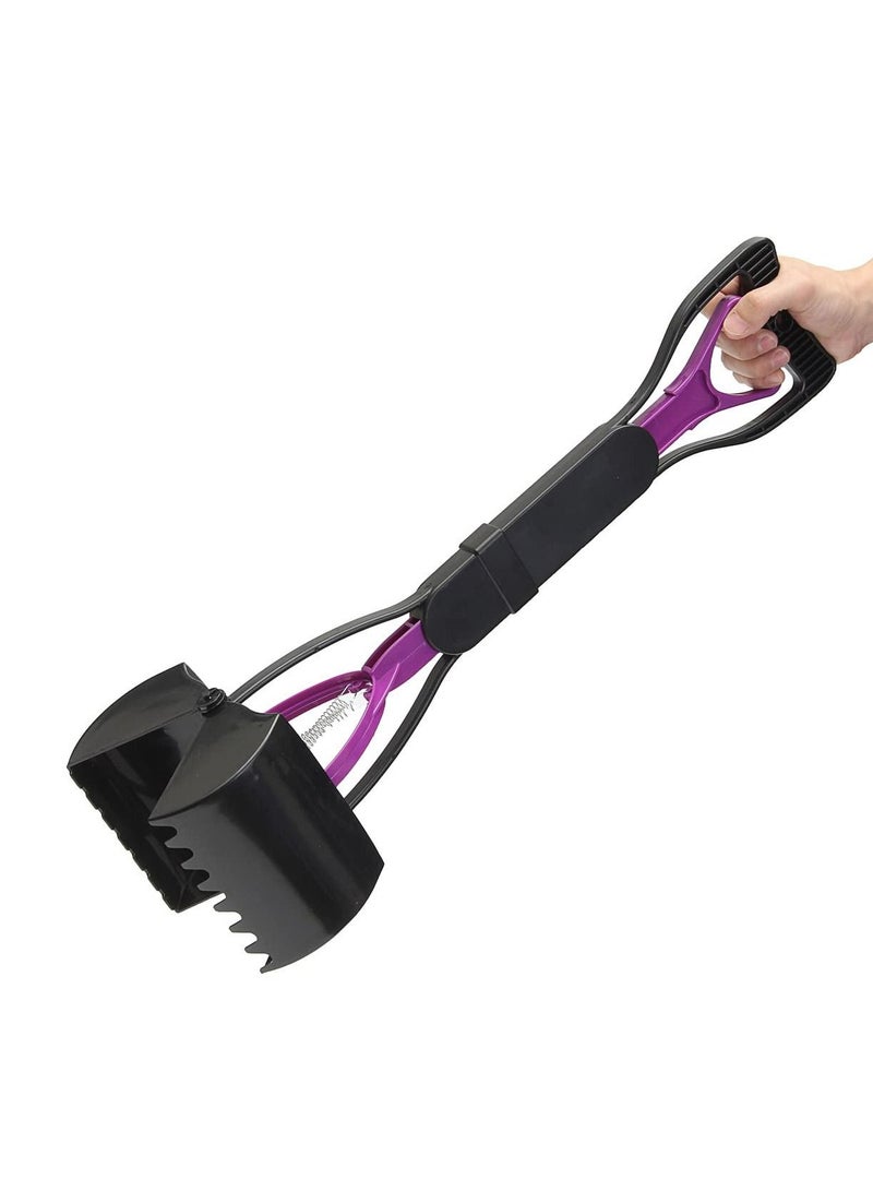 1 قطعة من الحيوانات الأليفة البراز مجرفة مقبض طويل الصلبة مشرشف مثل سن المنشار الكلب مع مقبض طويل الكلب مع مجرفة - Image 1