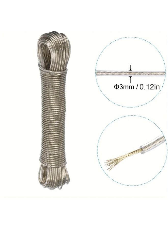 65 6ft 20m Heavy Duty Plastic Clothesline 3mm Thick For Outdoor Indoor Laundry Drying - Image 4