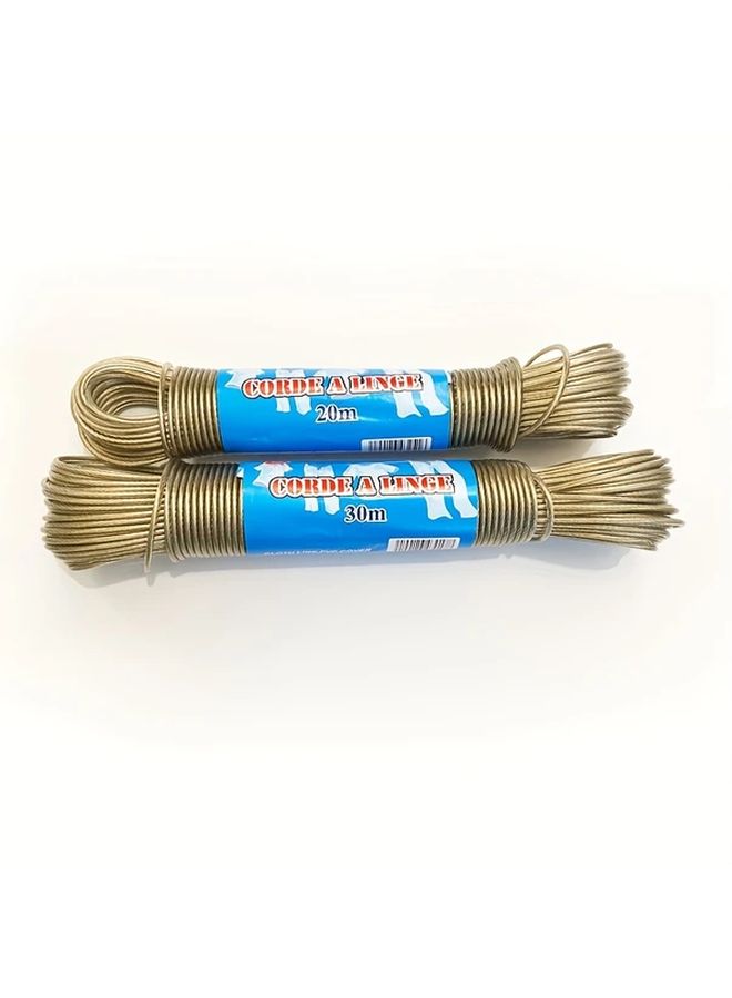 65 6ft 20m Heavy Duty Plastic Clothesline 3mm Thick For Outdoor Indoor Laundry Drying - Image 1