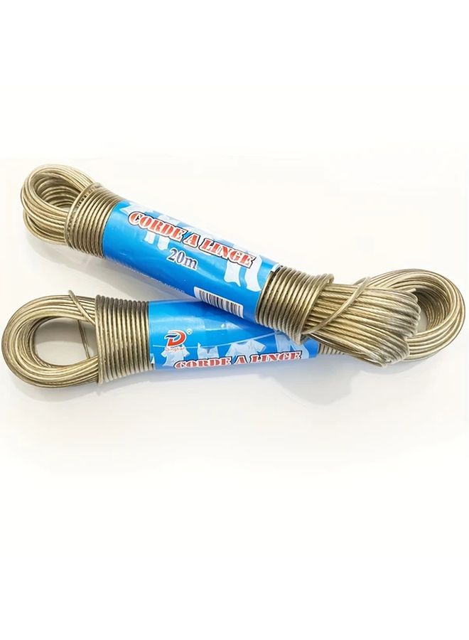 65 6ft 20m Heavy Duty Plastic Clothesline 3mm Thick For Outdoor Indoor Laundry Drying - Image 2