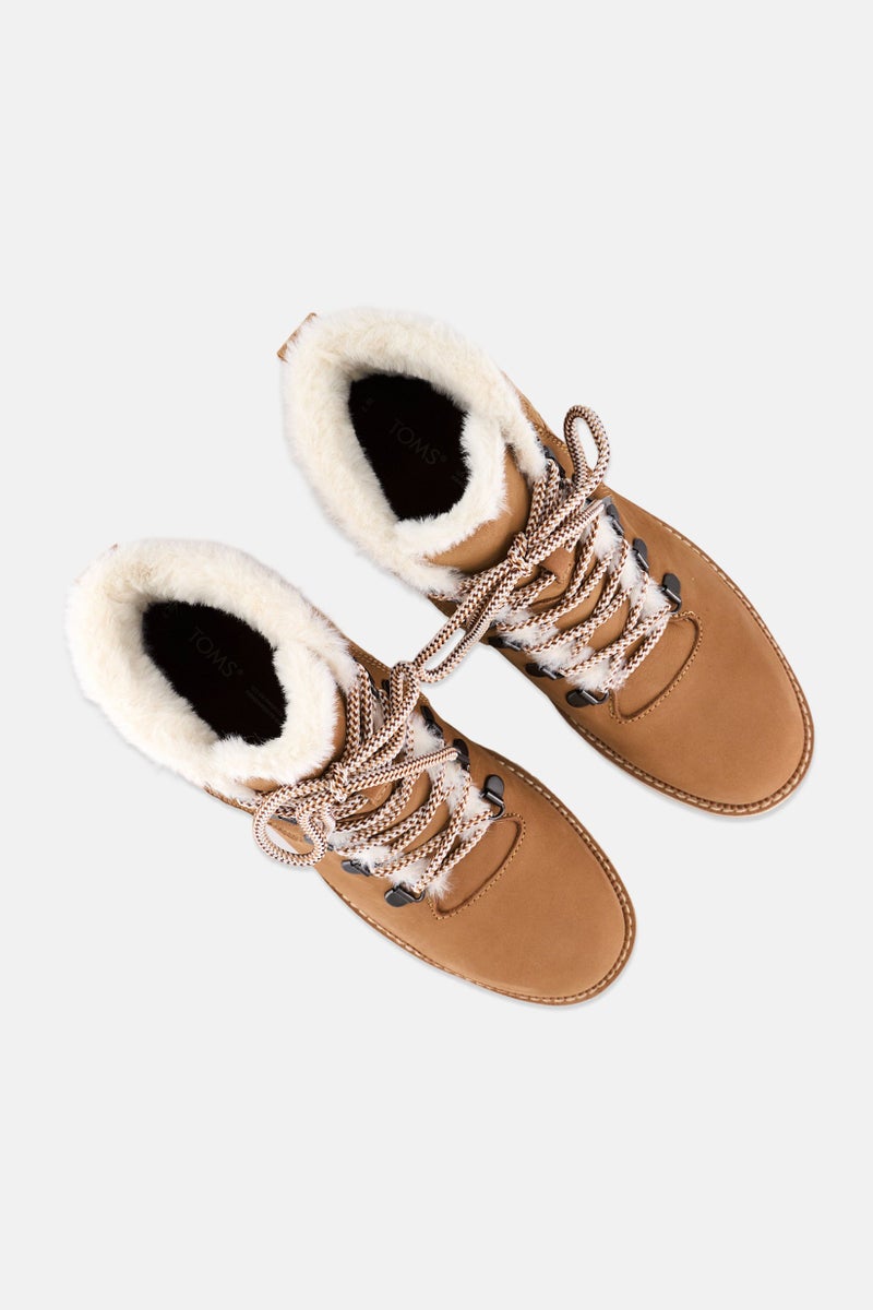 TOMS Women Mojave Lace Up Ankle Boots, Tan - Image 4